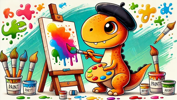 Picture painted by dinosaurus