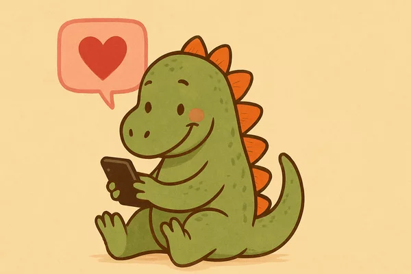 Texting dino