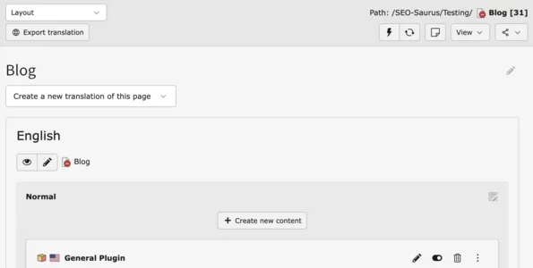 Available translation of a page
